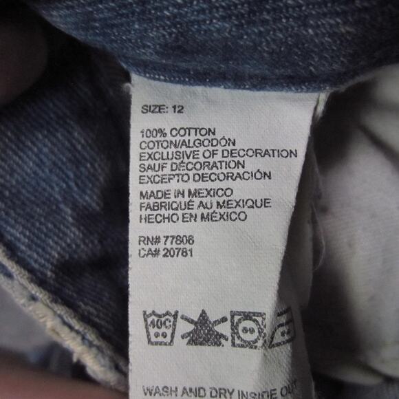 Tommy Hilfiger Jeans Womens 12 Blue Cowboy Fit Bootcut Button Fly Denim - Picture 13 of 13